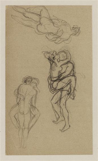 FRANTISEK KUPKA Group of 5 pencil erotic drawings.